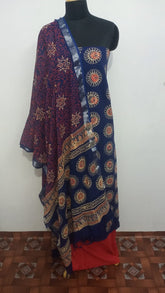 Cotton linen bagru print suit SILK ZONE